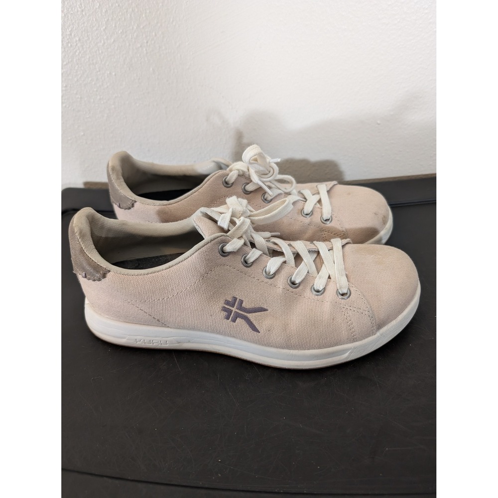 Kuru Roam Women 8 Canvas Sneakers Pink Tan Orthopedic KURUCLOUD Walking Shoes